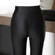 Spring and summer thin ice silk leggings for women's glossy pants tight elastic slimming foot trousers thin trousers upgraded high waist thin style [1 flat foot] XL size 120-135Jin [Jin equals 0.5 kg]