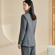 Misshine 2024 new commuter high-end gray suit long-sleeved one-button slim jacket for women 2677 gray / spot straight S