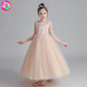 Children's knitted girl princess dress flower girl dress dress wedding dress children's dress tutu skirt children's program performance dress long wine red 160