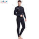 DIVE&SAIL 3mm professional scuba diving suit 5mm plus velvet warm one-piece long-sleeved surfing cold-proof jellyfish thickened winter swimsuit 4131M-3MM men's black B XL