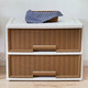 
Interactive space drawer storage box imitation rattan wardrobe transparent storage box clothes underwear home dormitory plastic finishing box storage cabinet 9717 large size 3 floors width 56.8 depth 39 height 62