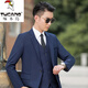 Woodpecker (TUCANO) suit men's professional formal suit interview groom groomsman wedding work casual jacket suit three-piece suit for men two-button gray jacket + vest + trousers 5XL 175-185Jin Jin equals 0.5 kg