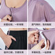 
Vanstic Yoga suit women's long-sleeved loose fitness running casual morning jogging set light blue three-piece set FTC11166 L