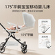 YEEHOO 360 Baby Walking Artifact Rotating, Sitting and Lying Lightweight Folding Baby Stroller with High Views Gray