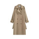 St. Paul's khaki trench coat women's spring and autumn women's 2025 new small Korean style autumn coat mid-length khaki trench coat M size