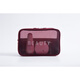 Zichen transparent portable travel toiletry bag cosmetics storage bag business trip toiletry bag foundation lipstick cosmetic bag black medium size