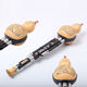 Blue Peacock T-084 Hulusi Professional Performance Natural Ebony Wood Pipe Inlay Yunnan Musikinstrument G-Tune-Ummantelstil kein Lehrbuch enthalten