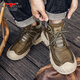 
Bull Family Men's Shoes Spring and Autumn New Handmade Outdoor Non-Slip Martin Boots Men's Casual High-top Leather Shoes Working Boots Men's Khaki [Four Seasons Single Shoes] GN124101279 41 (Sports Shoes Size)