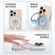 Mr. Blue Ghost [360 Rotating Pivot Shell] Applicable to Apple 16pro mobile phone case iPhone 16pro protective case transparent magnetic charging anti-fall bracket shell