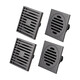 Submarine ultra-thin floor drain set gun gray anti-odor anti-return water floor drain 40 caliber 2 shower 2 dry