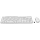 Logitech MK295 Wireless Quiet Keyboard and Mouse Set Business Office Keyboard and Mouse Set Full Size with Wireless 2.4G Receiver White