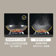 Cast (Jill May) Cast cast iron pot Uncoated stir-frying pan Few fume gas stove Non-stick pan Household wok Iron pot Kitchen goodies Round bottom double ear wok (with lid) 38cm