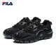 斐乐（FILA）男女同款跑步鞋舒适轻便慢跑透气休闲运动鞋七夕送掠夺者情侣鞋 黑/中灰-BM【男款】 43