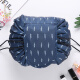 Forty thousand kilometers portable toiletry bag, lazy cosmetic bag, large-capacity drawstring travel bag, business trip supplies, toiletry bag, cosmetics storage bag, SW1183 navy feather