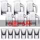 Household crystal glass white wine cup set wine dispenser small small wine cup one-cup Chinese hotel wine cup 100 seven-character pot 6 pieces + bullet cup 6 pieces (6 pots 6 cups)