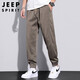 JEEP SPIRIT吉普休闲裤男夏季潮流工装裤子莱赛尔哈伦九分男裤 咖啡色 XL 
