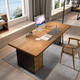 OSTRADAN solid wood boss desk manager desk modern log light luxury class desk with cabinet desk desktop computer table 160*80*75*4.5cm (package included)