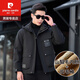 Pierre Cardin Men's Winter New Mink Liner Pie Overcome Haining Mink Fur Coat Short Jacket Fur Integrated 2503 Military Green Mink Liner + Fur Sleeves 2XL 150-165Jin Jin is equal to 0.5 kg