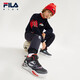 Fila Shoes para niños zapatos casuales para niños Nuevo estilo de zapatillas de tablero clásicas de los niños de la altura media zapatilla de zapatillas negras/sombra gris-bd tamaño 37/longitud interior 23.5cm