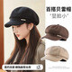 Shenggeer Hat Women's Spring and Autumn Korean Style Fashion Versatile Octagonal Beret Showing Face Small Retro Painter Hat British Peaked Cap Brown