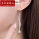 Luohe Pt950 platinum earrings female star platinum ear wire PT99 platinum gold earrings earrings earrings earrings earrings Chinese Valentine's Day platinum PT950 ear wire pair A type about 2.22 grams + certificate