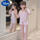 Disney Girls Ice Silk Pajamas Дети летние длинные рукавы