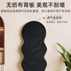 Creamy style full-body mirror household floor-standing mirror Internet celebrity wavy dressing mirror special-shaped bedroom wall-mounted light luxury fitting mirror beige (stand style) 160*60cm
