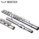 Roffee Flöteninstrument 17 Offenes und geschlossenes Loch Dual-Purple-Silber-Flöten-Schülern Anfänger spielen Ellbogenflöteninstrument 16 Loch C-Tuning White Kupfer Offenes und geschlossenes Loch Dual-Purple 22s College Level
