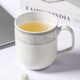 Yiyi ceramic medium lid cup 300ml mug with lid office meeting meeting reception tea cup water cup