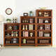 
Hua Xu Mei Bang Bookshelf Shelf Simple American Solid Wood Bookcase Combination European Office Floor-standing Bookcase Living Room Cabinet 60cm*38 Thick Bookcase [Cherry Color] Height 1479mm Four-layer