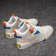She Mengduo invisible inner height enhancement student white shoes men's high top shoes 2024 autumn new leather sports shoes men's trendy rest h1289 black and white 41