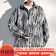 Muqibo (Muqibo) Barockjacke für Männer im Herbst und Winter Mode hübsches dunkles Muster großer Größe, vielseitiger, loser Casual Stand Collar Jacket für Männer J683 Black M [90-110Jin [Jin gleich 0,5 kg]] Wearable