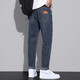 
Xiao Xueling jeans men's summer 2025 new thin pants men's trendy brand straight loose nine-point pants versatile men's clothing 6621 black + 6621 blue 33