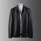 Hengyuanxiang Genuine Leather Jacket Men's 2025 Autumn and Winter New Style Goat Leather Stand Collar Slim Fashion Jacket Top Brand Picture Color XL 180