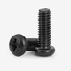 Bingneng black 304 stainless steel GB818 cross pan head round head screws black zinc plated machine screws and bolts M1.6*5 200 capsules