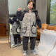 Piatama de terciopelo de coral en el camisón de niños en invierno en invierno Algodón de algodón adolescentes de 3 a 15 años Juego de ropa para el hogar 9928 Tamaño del tiburón Altura recomendada 145-155 cm