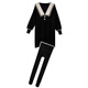 
Jingqi (JOYNCLEON) maternity suit autumn and winter two-piece set pregnant mothers knitted dress belly support leggings suit spring and autumn loose black dress + black pantyhose L