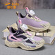 Delhui Children's Sneakers for Boys 2024 Automne et hiver en cuir d'hiver Girls de course extérieurs Plus Velvets Two Cotton D6626 Deep Purple [Surface en cuir] 28 Longueur intérieure 17,8 / pied 16,8