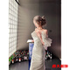 Meianjia dress skirt high-end light luxury princess style new style celebrity banquet temperament sexy long elegant fishtail performance white M 165
