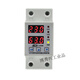 Overvoltage and undervoltage protector self-restoring digital display adjustable voltage current limit power failure automatic reset leakage protector dual display voltage current protection (40-63)A