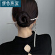 MiU Se ancient style bamboo jade tassel hairpin new Chinese hairpin simple modern hairpin design hair accessories AA0515 silver bamboo tassel hairpin