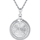 Aido Diamond Platinum Shi Lai Guanyin Pendant Men's PT950 Platinum Rotatable Large Hangtag Large Version Weight 37-39g + Certificate + With Leather Strap
