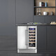 Bacchus wine cabinet embedded thermostat wine cabinet home refrigerated wine cabinet tea cabinet beer sparkling wine champagne Remy Martin small bar double door simple air-cooled frost-free YC-120 flat stainless steel door style 120L