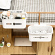 Kaaozhen Nacht Korb hängende Korbstudent Student Schlafsäule am Nachtpack auf dem Nachtpack am Bett auf dem Bett auf dem Handy Aufbewahrungsbett Windel Hängende Beutel Crescent Mond Crescent White Upgrade Modell [Zwei Pakete]