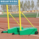京濮飞学校标准羽毛球网架 室外多用网柱可移动式网球架 多功能气排球架 6.1*1.55m【含网】绿色