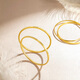 Luk Fu Jewelry Foot Gold Suquan New Gold Bracelet Women's Solid Close-Odd Bracelet Gift Priced F63TBGB0035 56mm-18.70g (including labor cost 1,047 yuan)