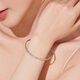 Lukfook Jewelry Platinum Bracelet Platinum 950 Crushed Ice Solid Bracelet Price 54mm - About 21.90g