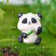
Collection of items: cute giant panda small ornaments, cute DIY panda handmade doll desktop micro landscape landscaping birthday gift, happy panda (one set of 6 pieces) + small cloth bag