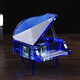 Tilomei Music Box Transparent Crystal Mini Piano Model Music Box Simple Ornament Children's Boy and Female Students' Birthday Gift Medium Clockwork White Piano