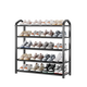Lohas Time Dormitory Shoe Rack Doorway Home Multi-layer Shoe Storage Rack Multi-Function Shoe Rack Simple Small Shoe Rack Under the Table Black - Partition Cloth Style 3 layers long 42cm